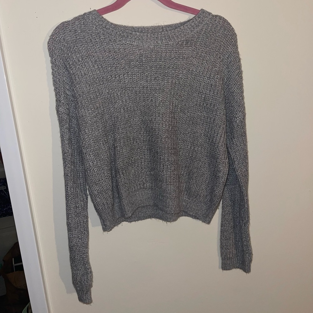 Gray knitted sweatshirt